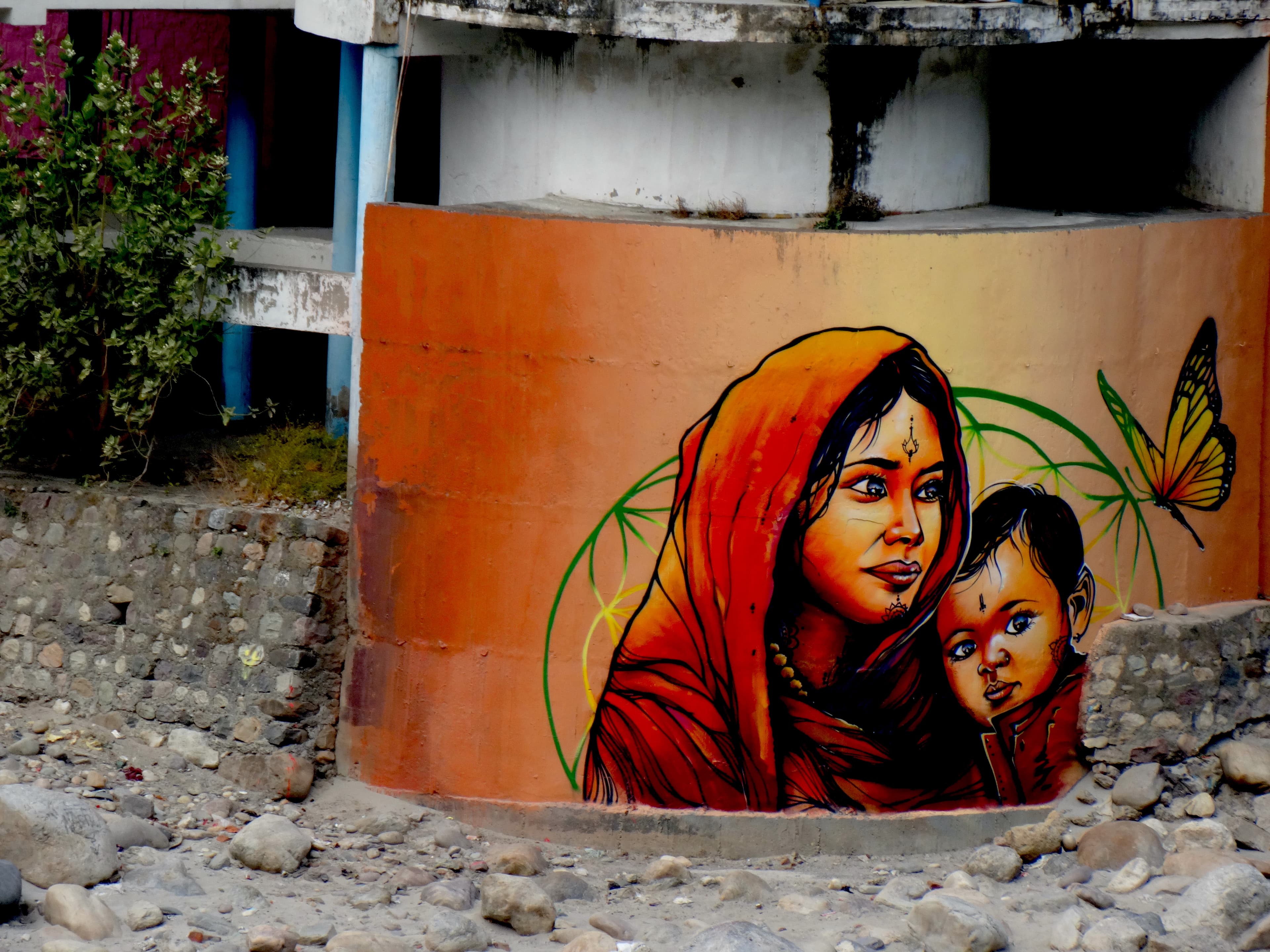 Wall Art, Rishikesh, India