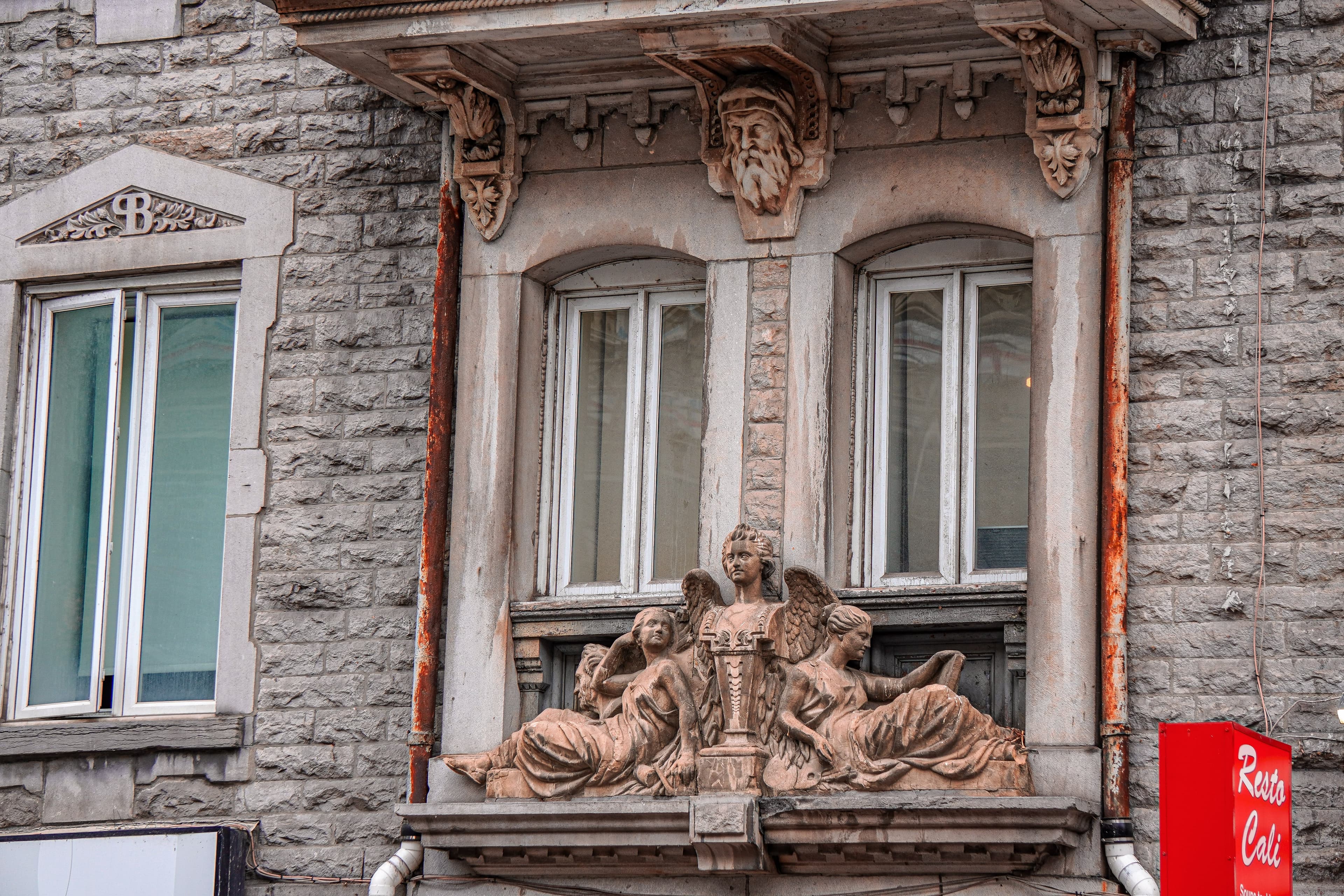facade of the Franco-American Building , Montreal