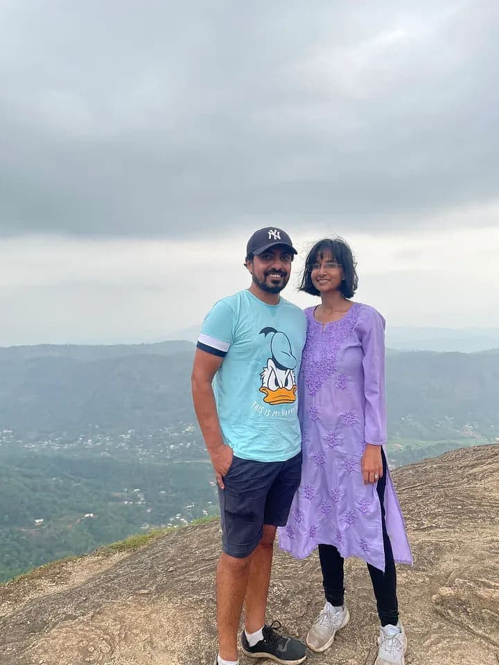 Couple hike in Munnar, Kerala